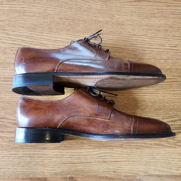 Johnston & Murphy Men\'s Leather Cap Toe Dress Shoe Brown Size 9 main image 6